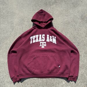 Vintage Russell Athletic Texas A&M Pullover Hoodie Sweatshirt Mens XL University